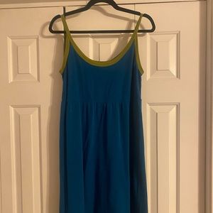 Teal knit midi dress